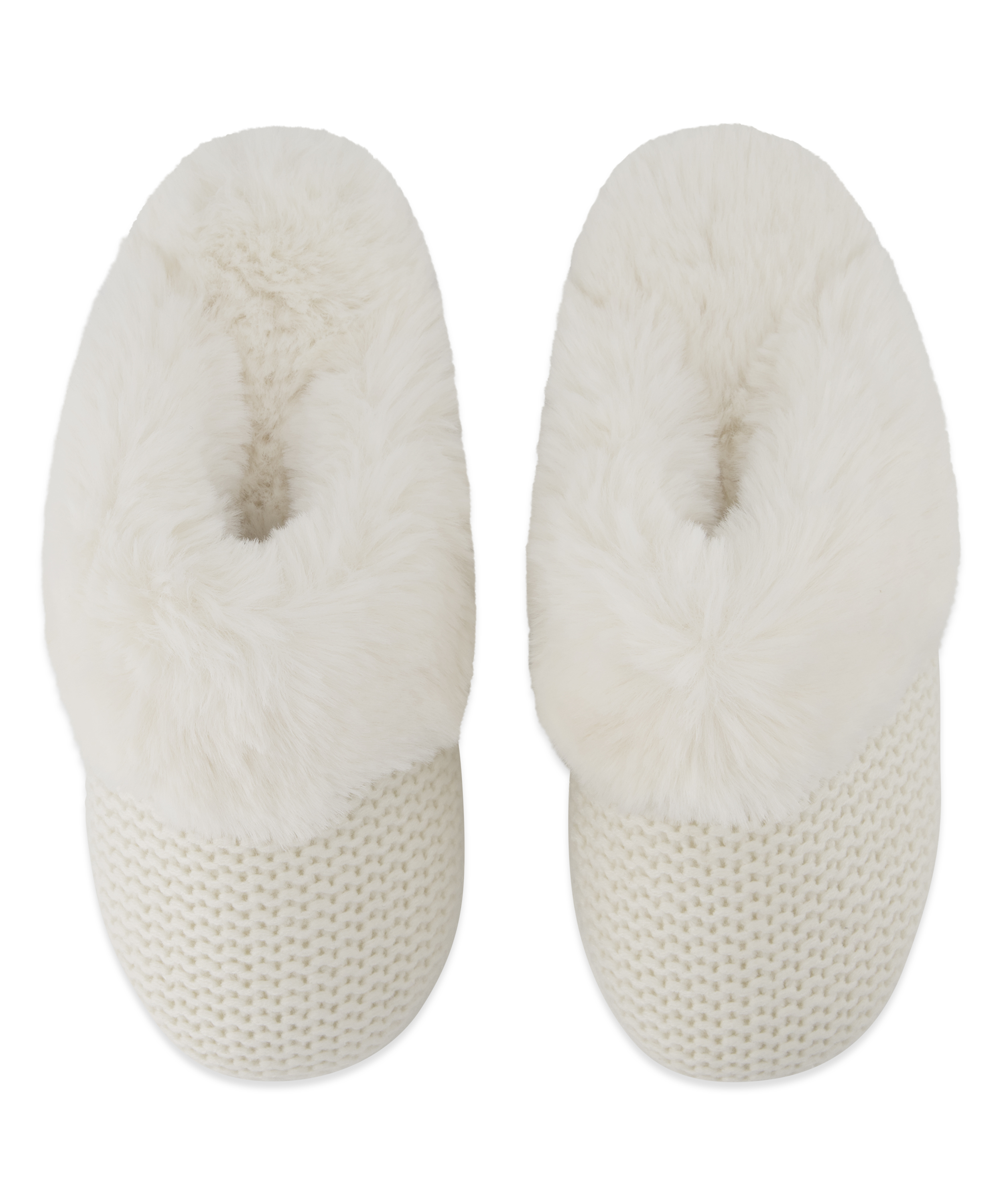 Teddy Mule Slipper, White, main