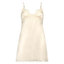 Silk Lace Slip Dress, Beige