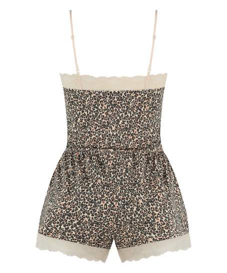 Brushed Rib Lace shorts, Grey