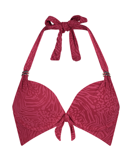 Kai Padded Push-Up Underwired Bikini Top, Red