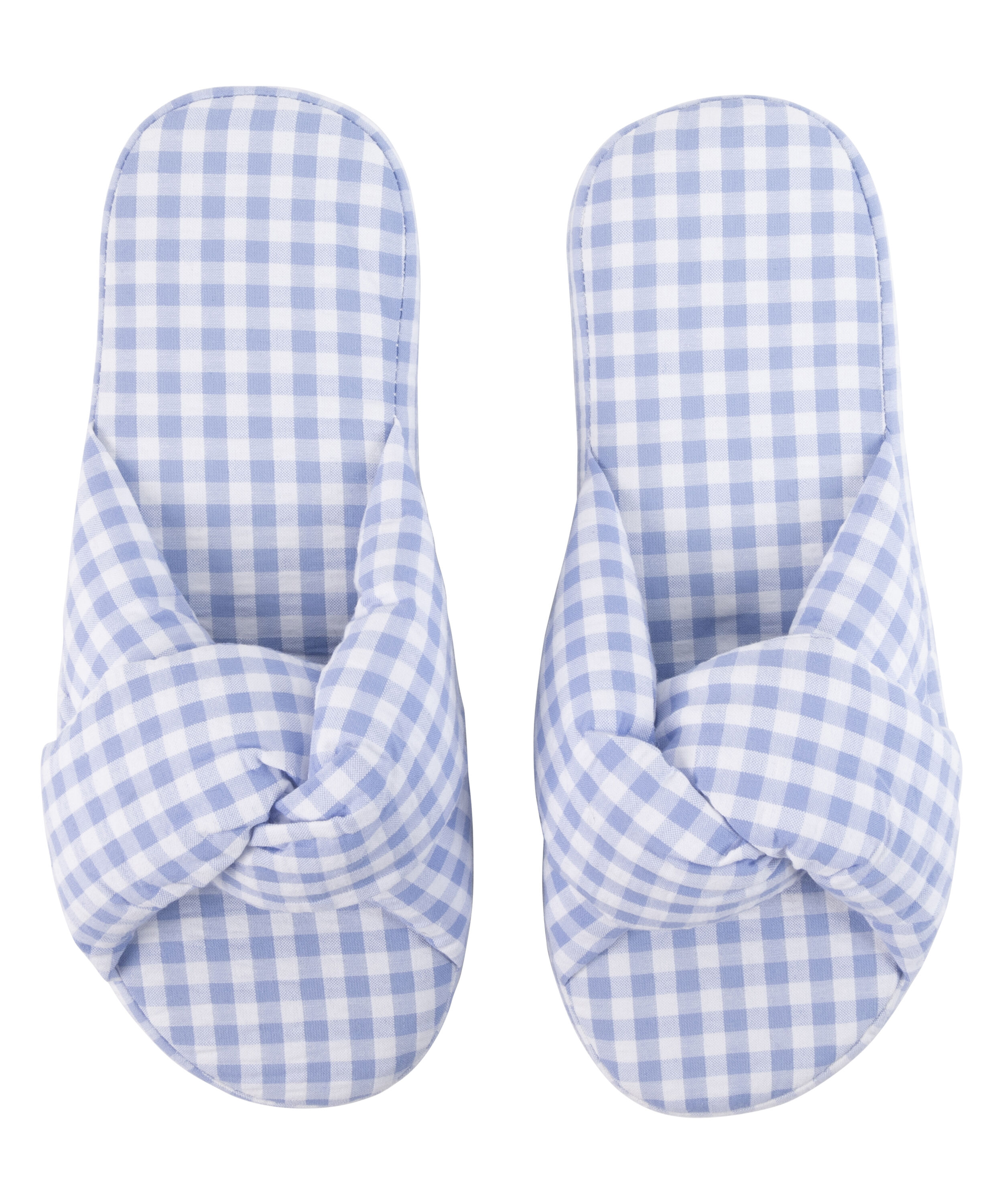 Vichy Braided Slippers, Blue