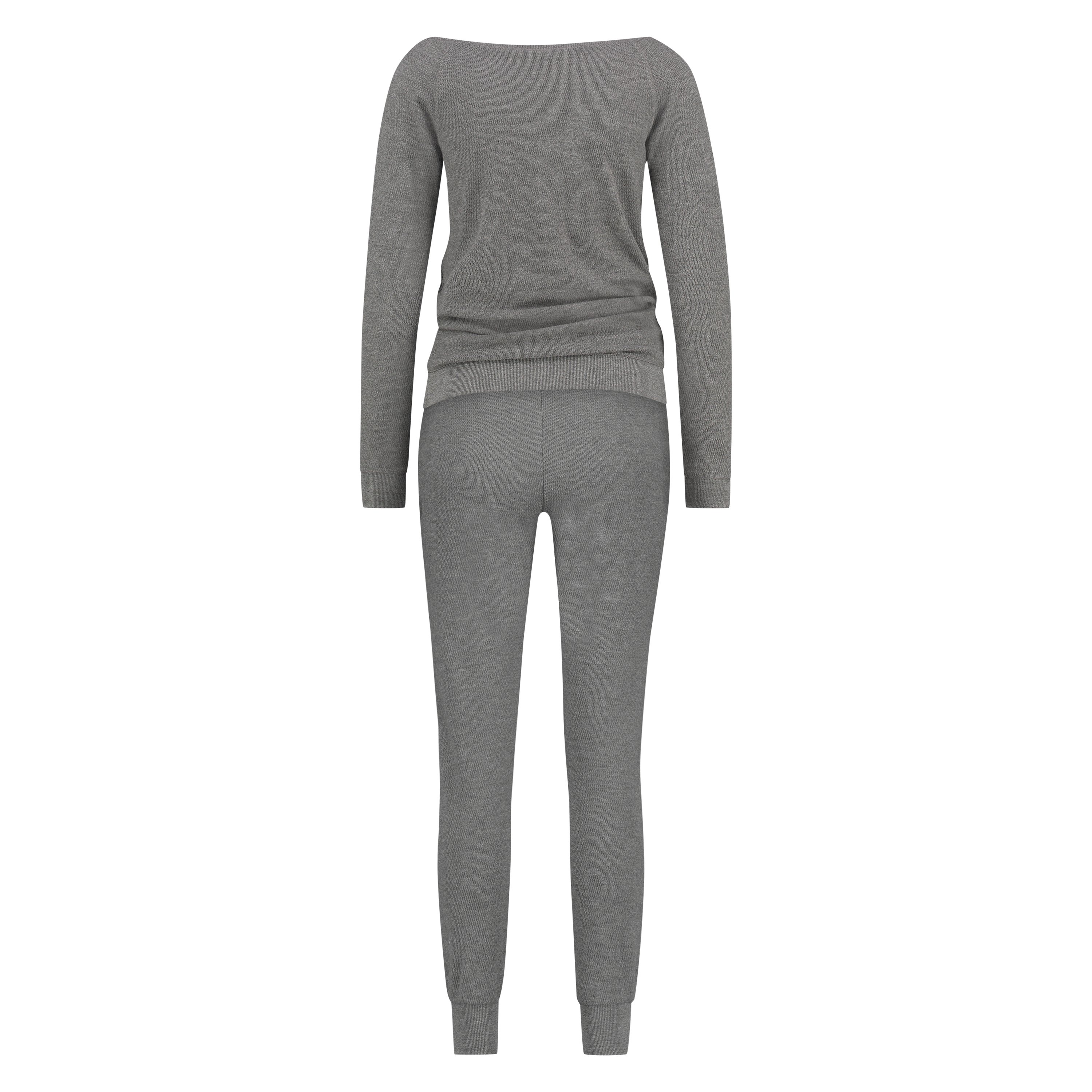 Waffle pyjama set, Grey, main