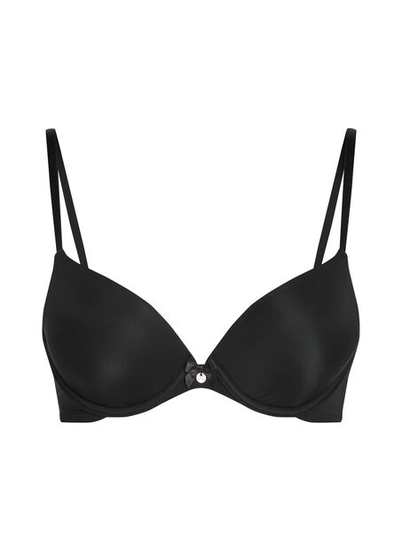 Plunge Padded Underwired Bra, Black