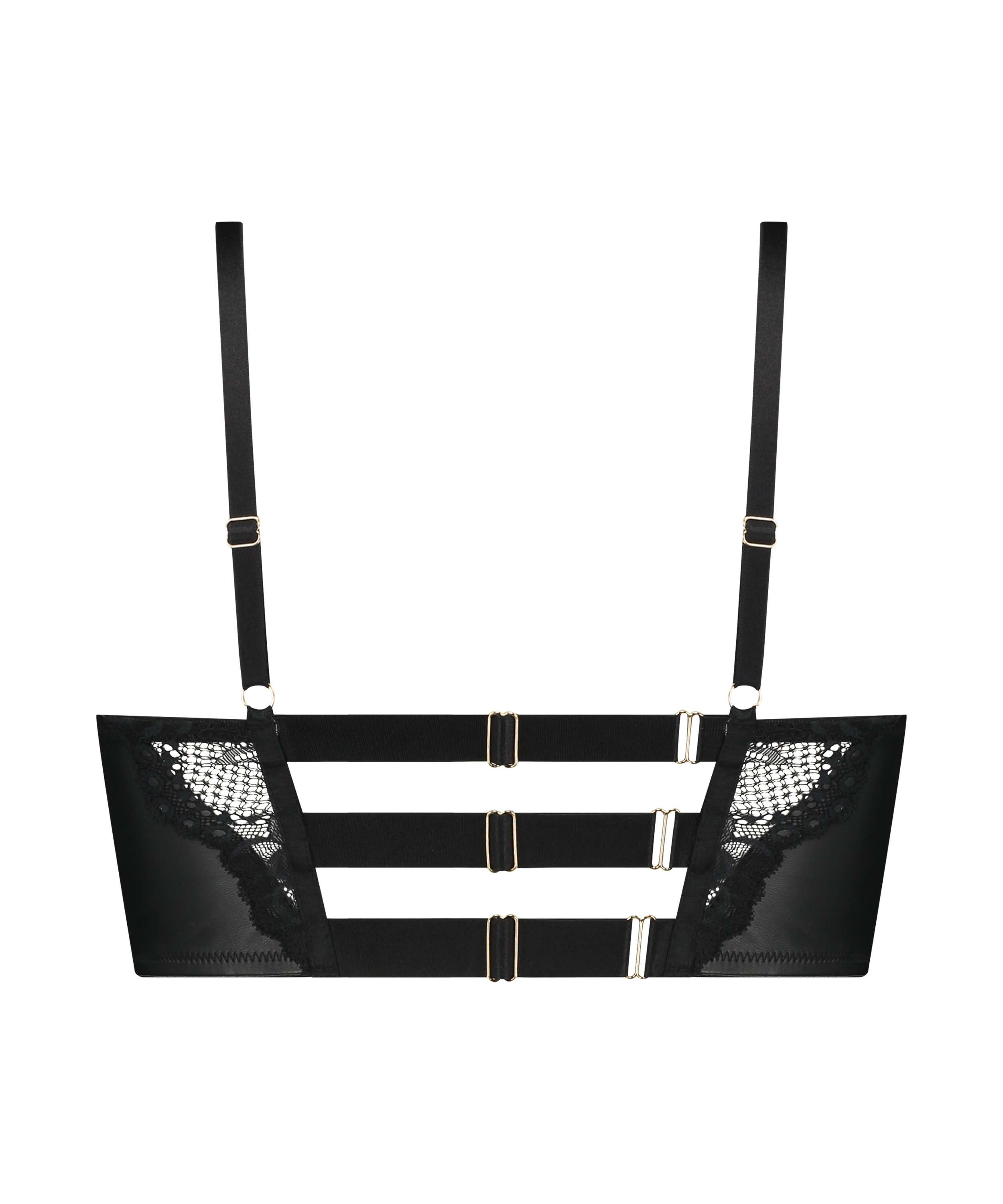 Talia Padded Longline Underwired Push-Up Bra, Black, main