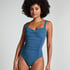 Shaping Scallop Swimsuit, Blue