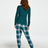 Petite Twill Check Pyjama pants, Blue