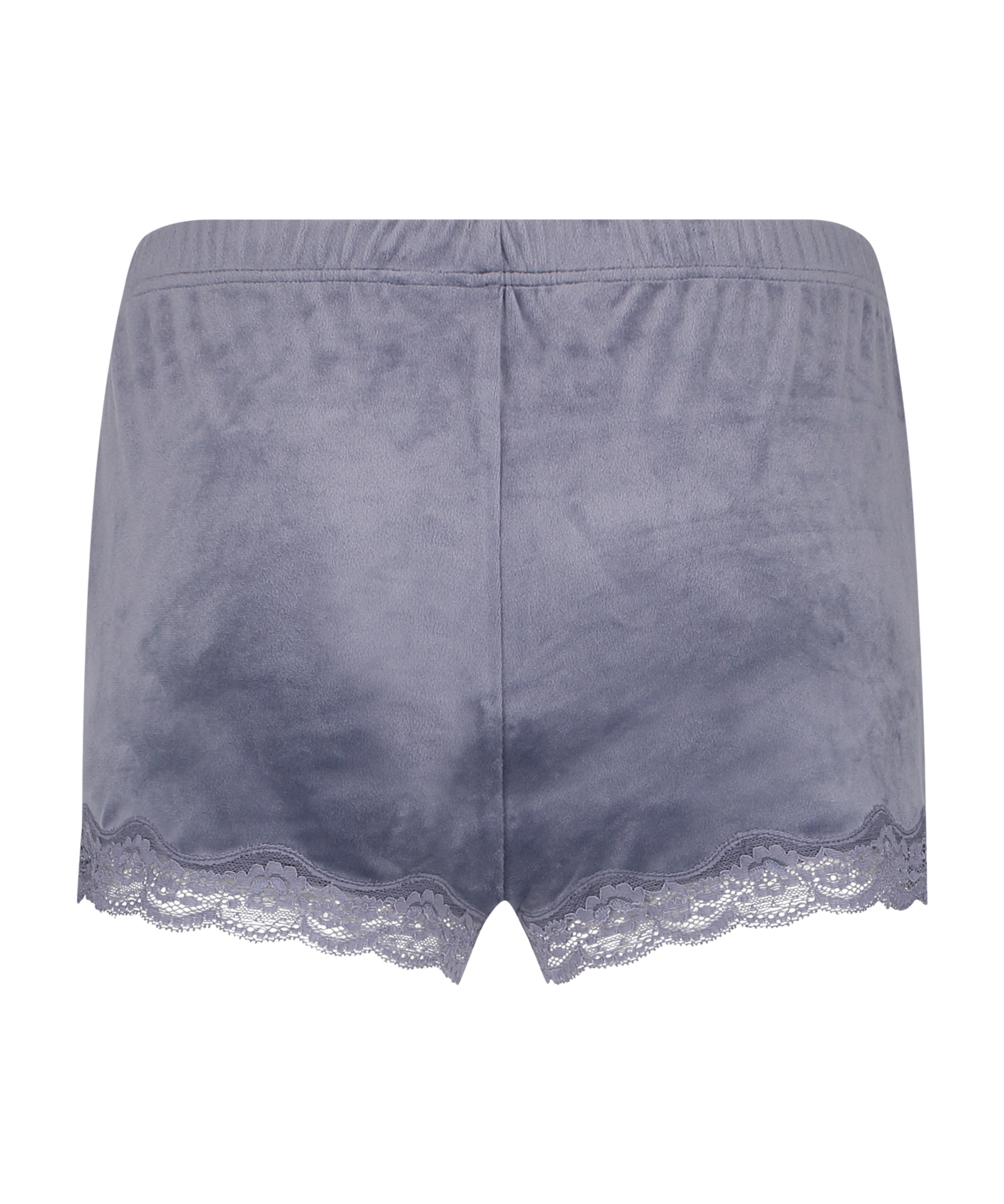 Velvet lace shorts, Grey, main