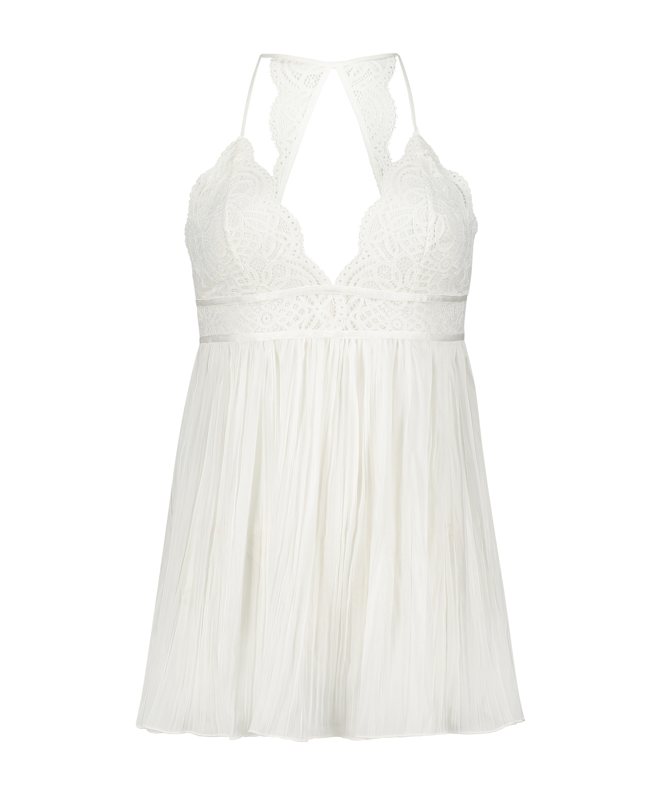 Chiffon babydoll, White, main
