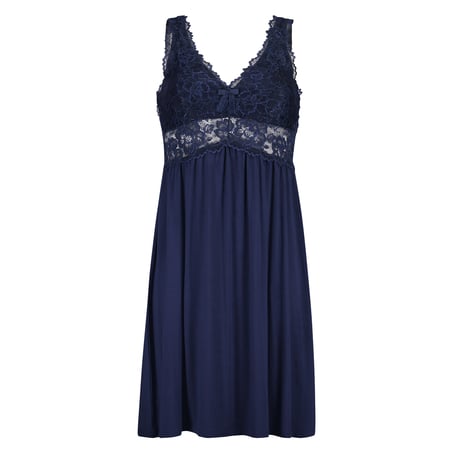 Nora Lace Slip Dress, Blue