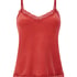 Velours Lace Cami Top, Red