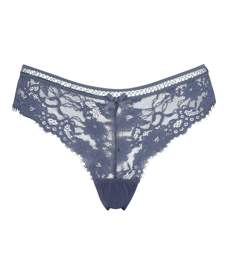 Gianni extra low rise thong, Blue