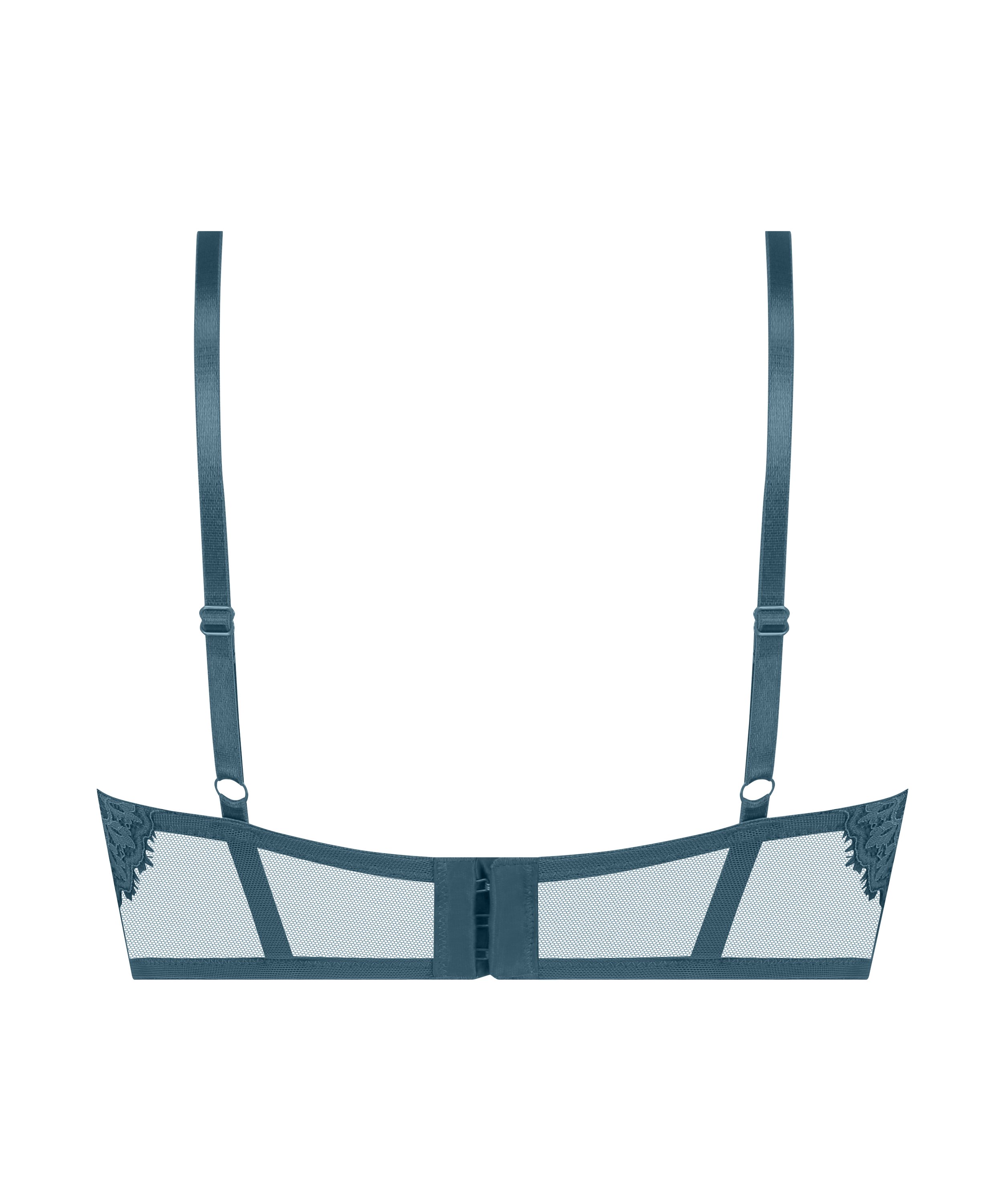 Astrid Padded Underwired Longline Bra, Blue, main