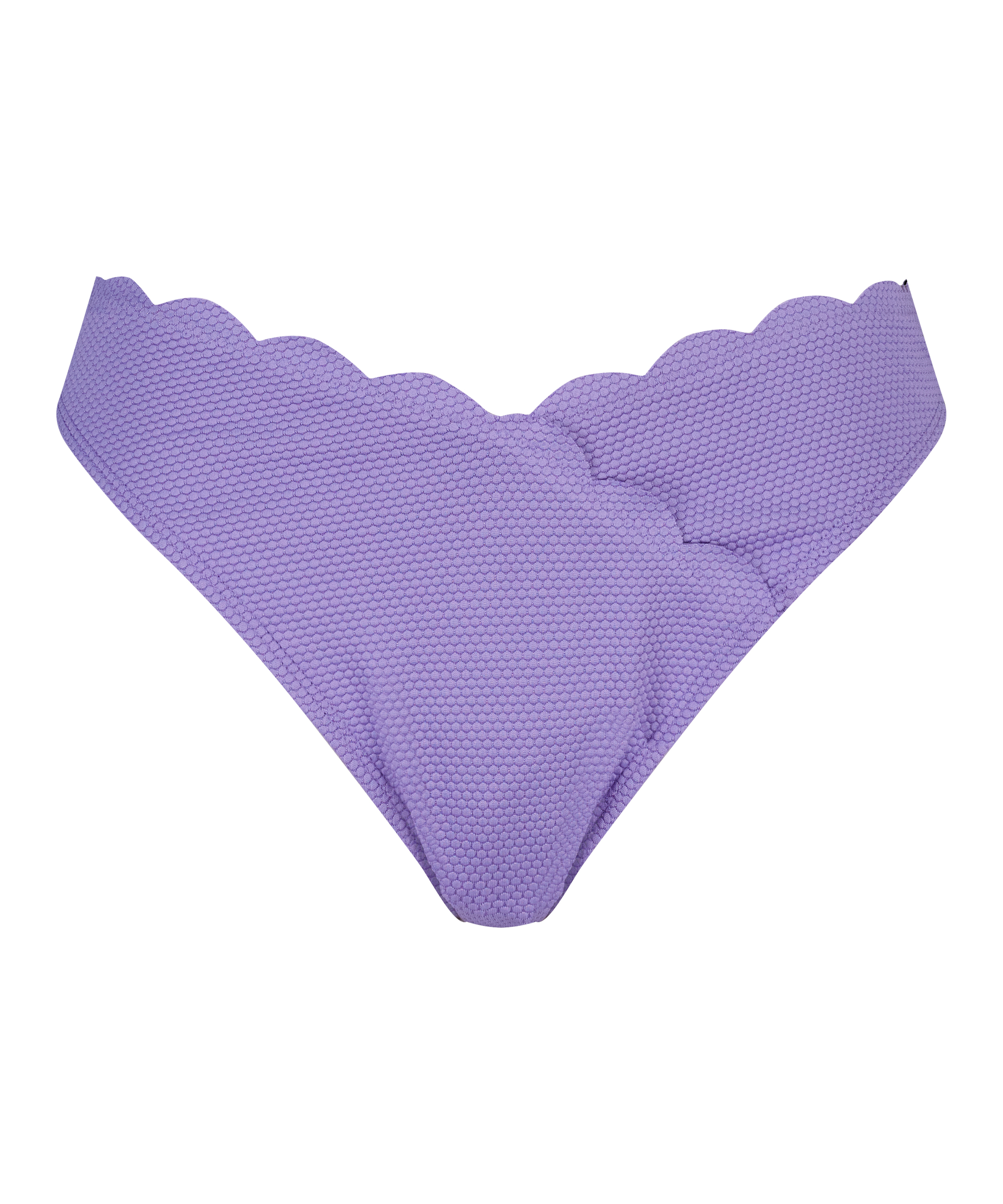 Scallop high-leg bikini bottoms, Purple, main