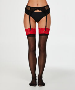 30D Lace Stockings , Red