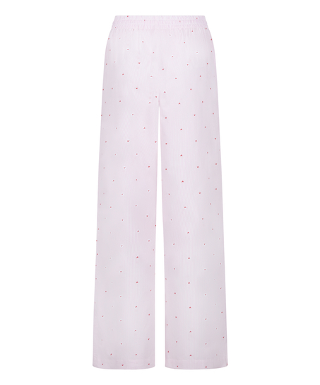 Pant Cotton Stripe Heart, White