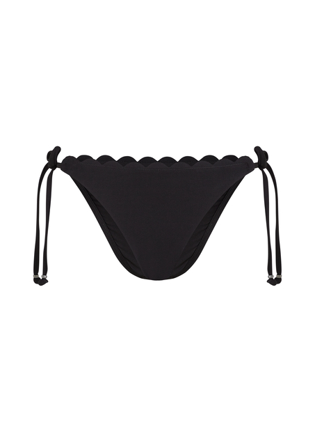 Scallop Bikini Bottoms, Black