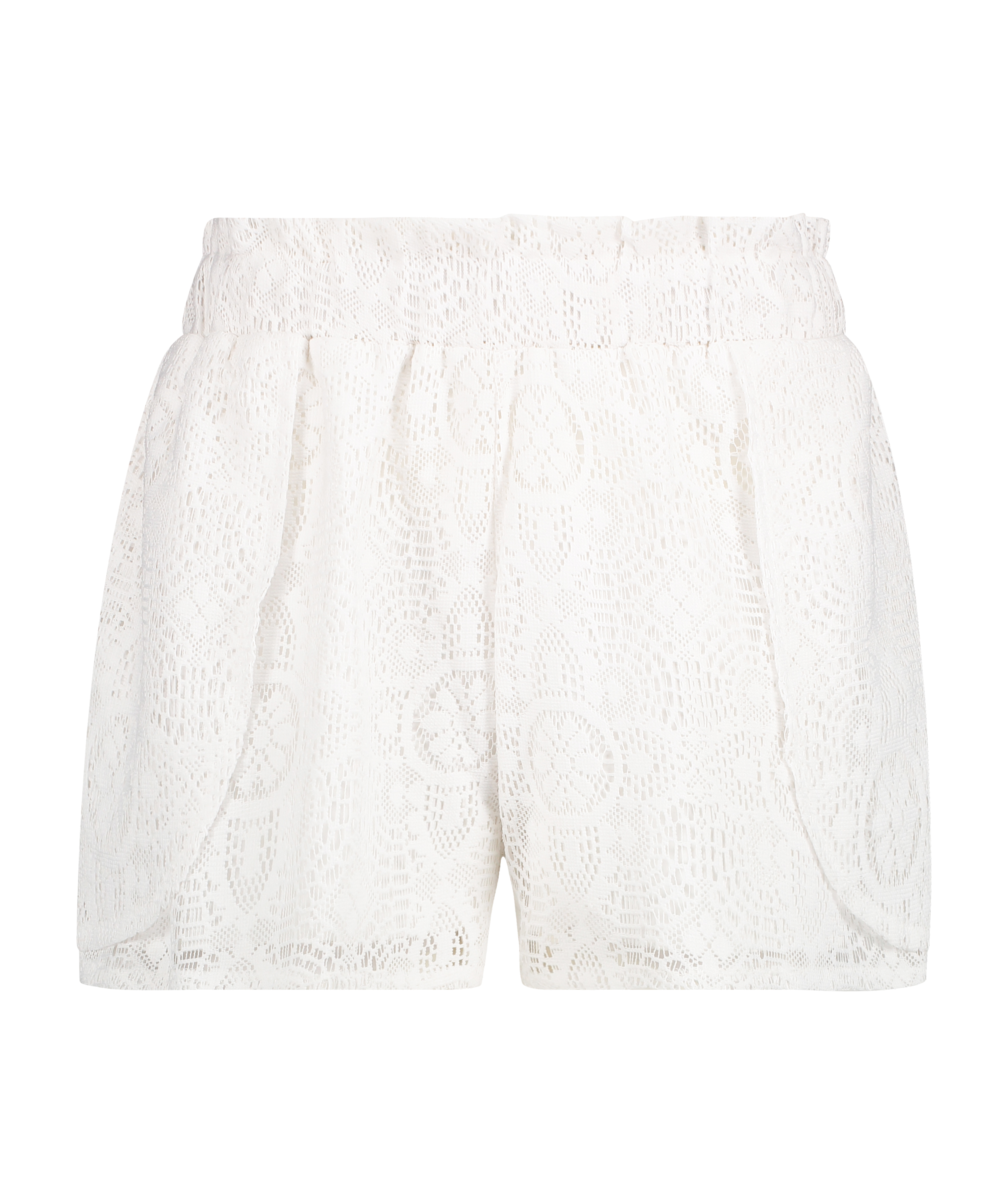 Lace shorts, White, main