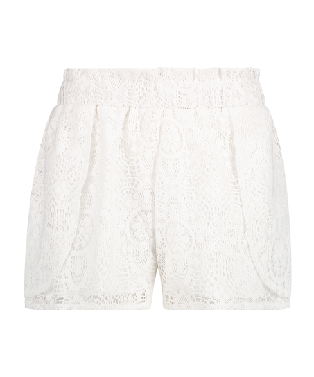 Lace shorts, White