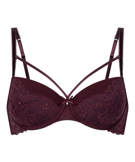 Isadora Padded Underwired Bra, Red