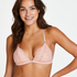 Rose Padded Triangle Bralette, Pink