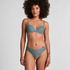 Invisible thong Stripe mesh , Grey