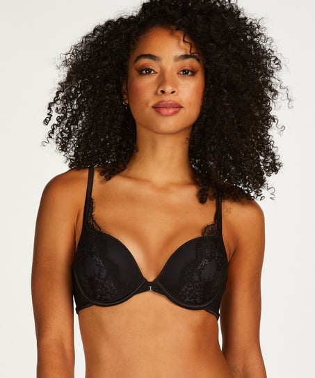 Elissa Padded Maximizer Underwired Bra, Black