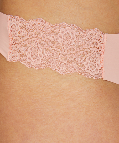 Invisible Lace Thong, Pink