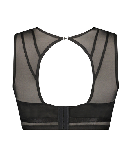 Fiona High Neck Bralette, Black