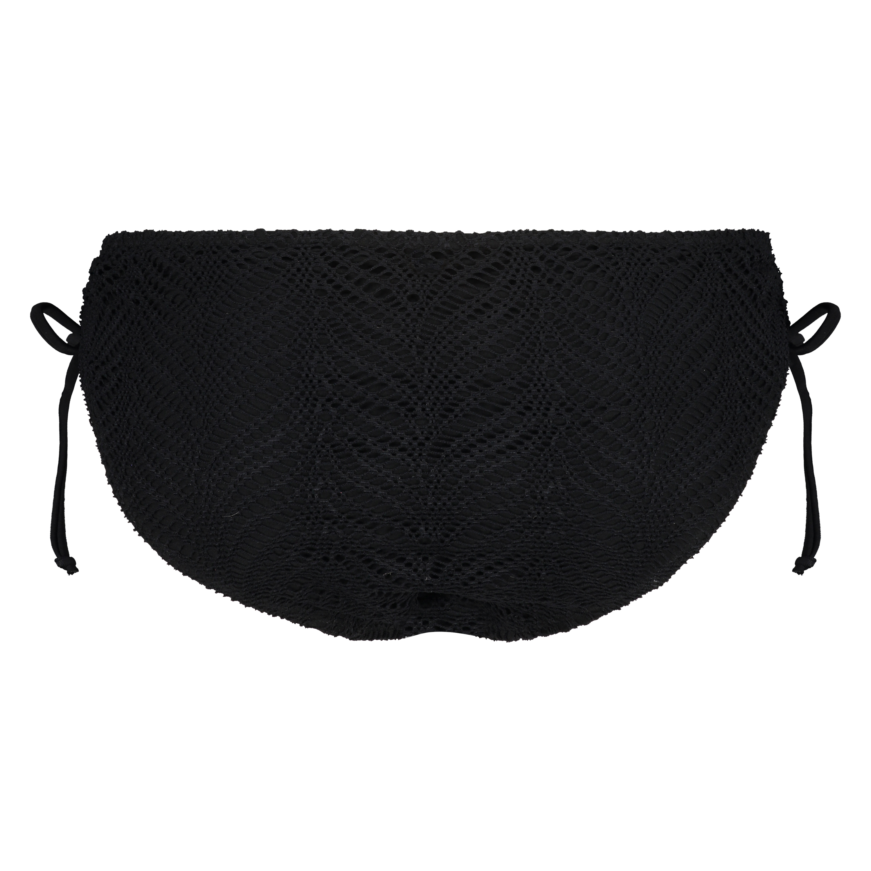 Crochet Bikini Bottoms, Black, main