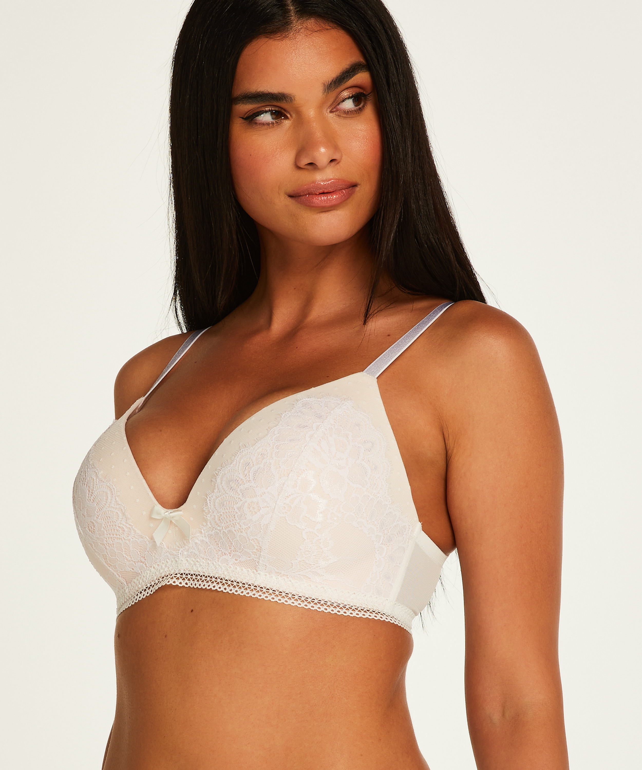 Bessie Padded Non-Wired Bra, White, main