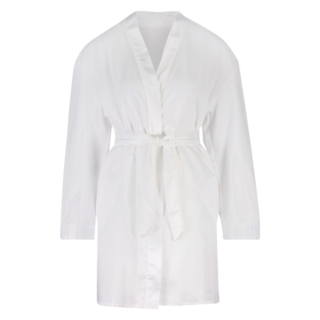 Satin Kimono Bridal, White