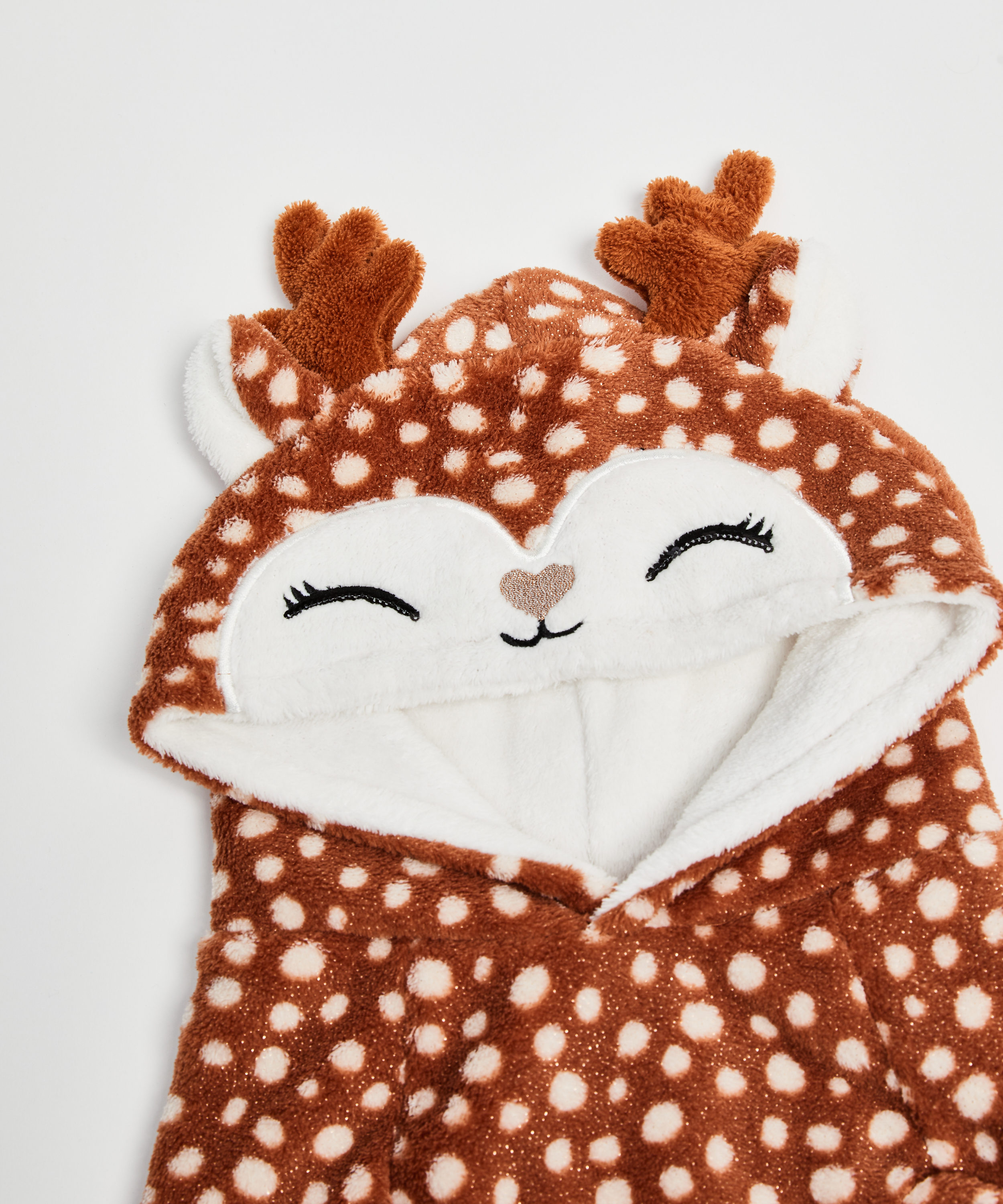 Dog's Fleece Onesie, Brown, main