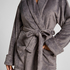 Soft Fleece Bathrobe, Grey