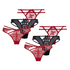 6-Pack Thongs, Red