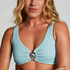 Crinkle Bikini Crop top, Blue