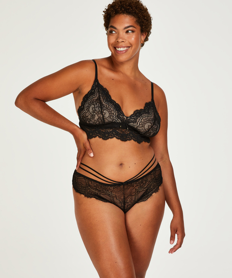 Sian High Cut Brazilian, Black