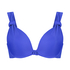 Padded underwired bikini top Luxe Cup E +, Blue