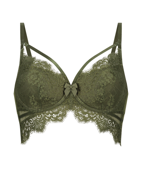 Marilee Padded Underwired Longline Bra, Green