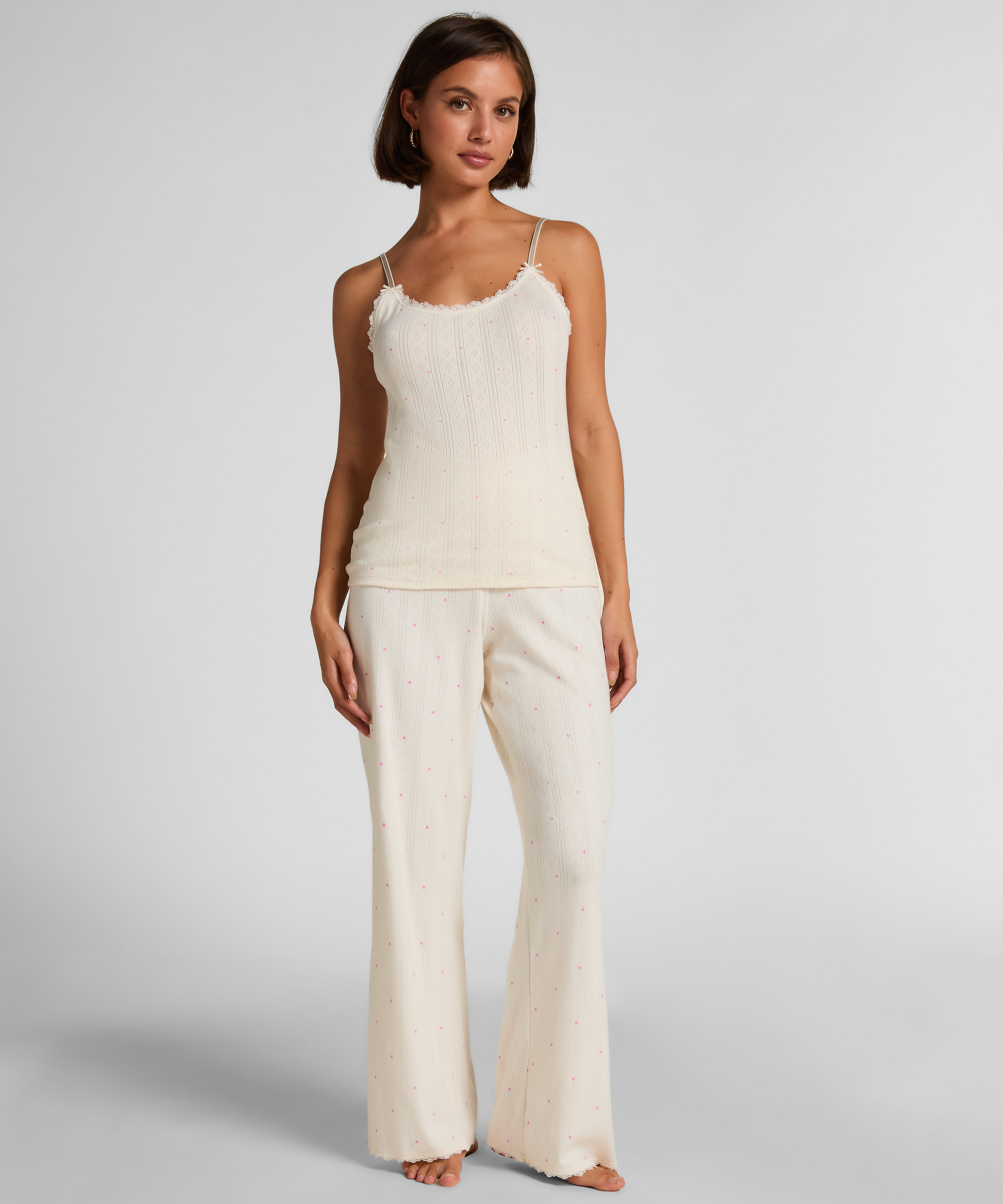 Pointelle Cami, White, main