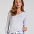 Long-Sleeved Pyjama Top, Grey