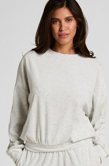 Hunkemöller Velours Top Grey
