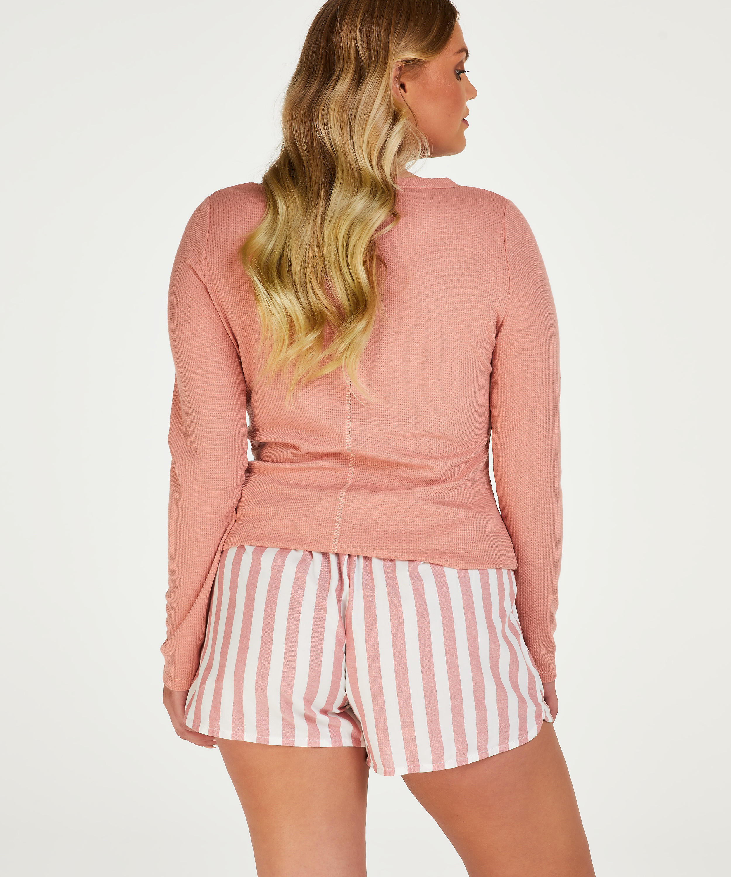 Long-Sleeved Pyjama Top, Pink, main