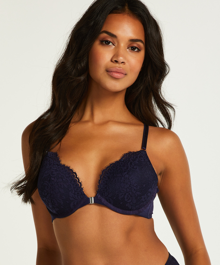 Cardi Padded Push-up Underwired Bra, Blue