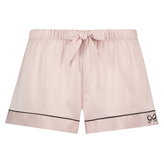 Satin Lace Pyjama Shorts, Pink