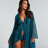 Satin Kimono, Blue