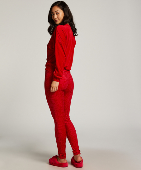 Legging Velours, Red