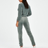 Tall velours Jogging pants, Green