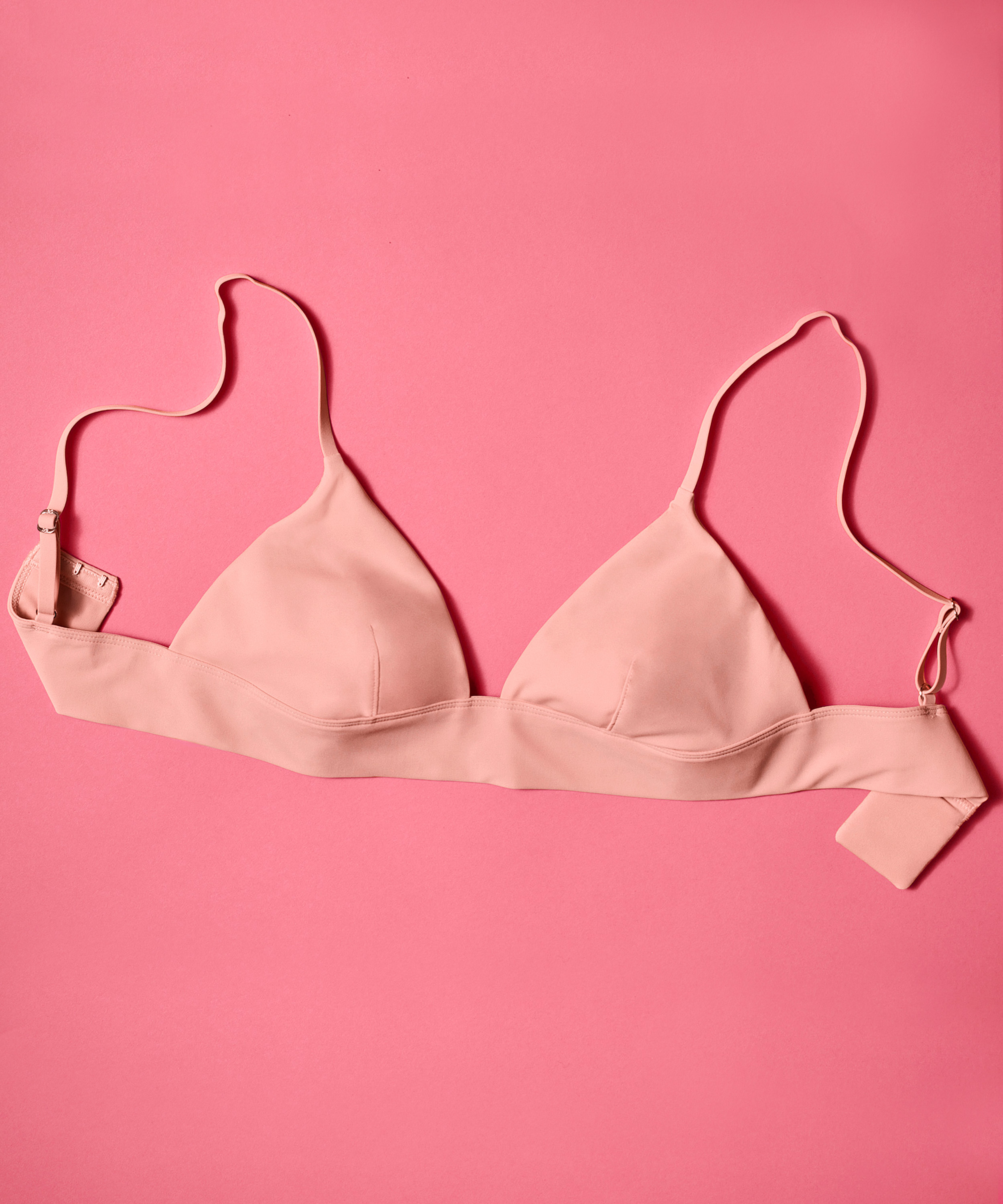 Smooth Triangle Bralette, Pink, main