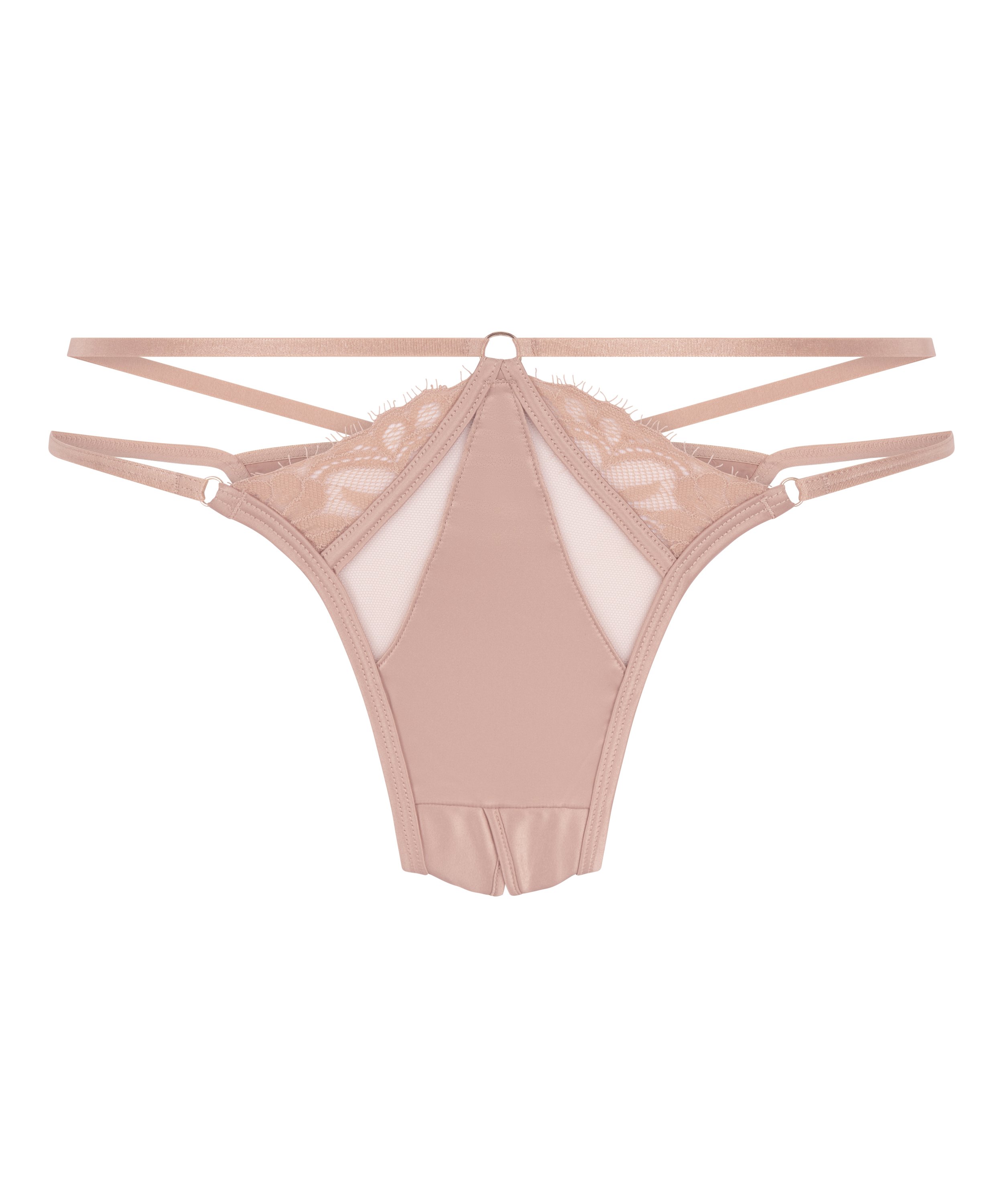 Nisha Open Crotch Brazilian, Beige, main