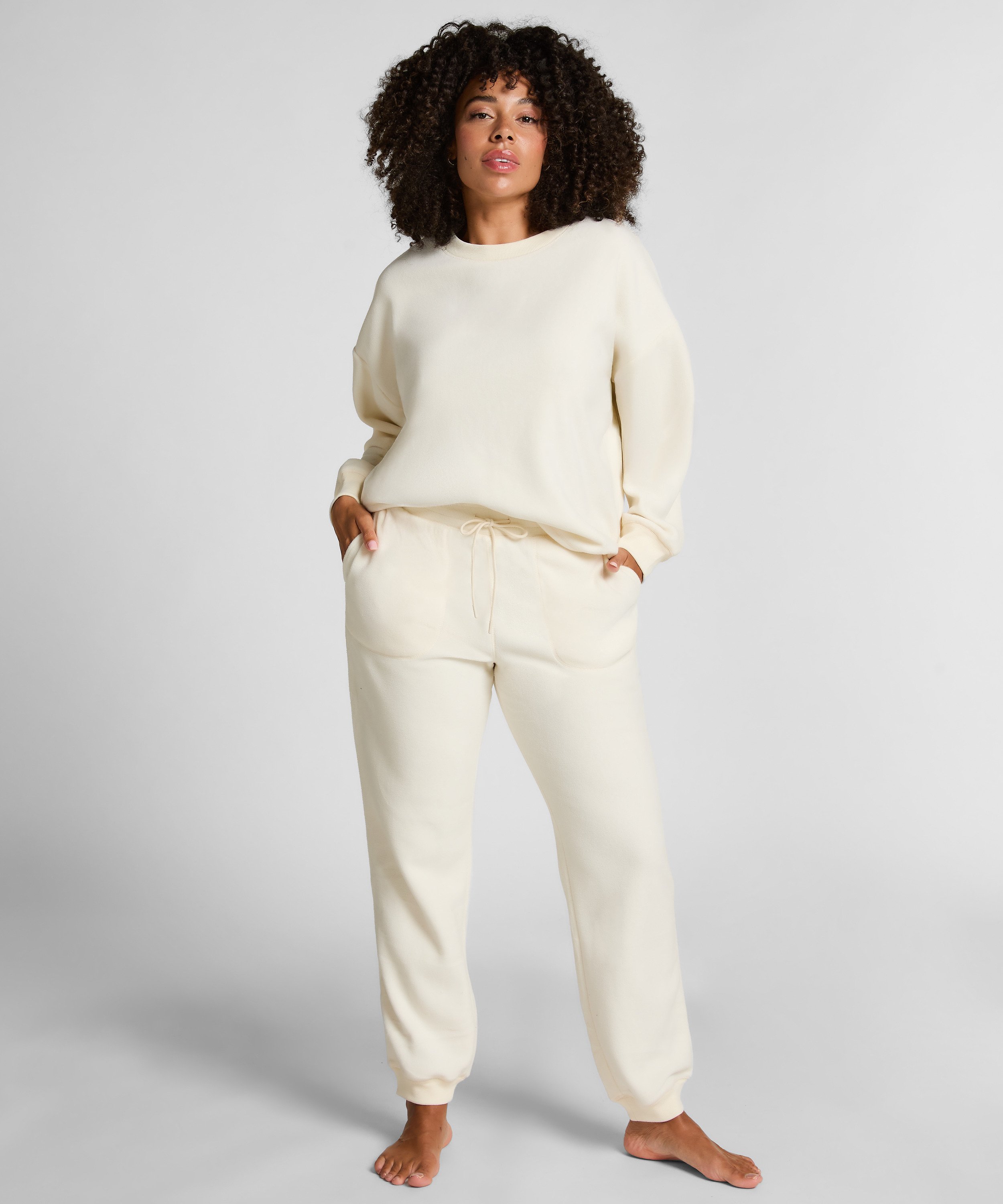 Top Sporty Fleece, White, main